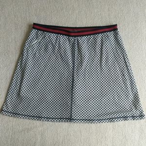 Knit athletic skirt with attached shorts (skort)